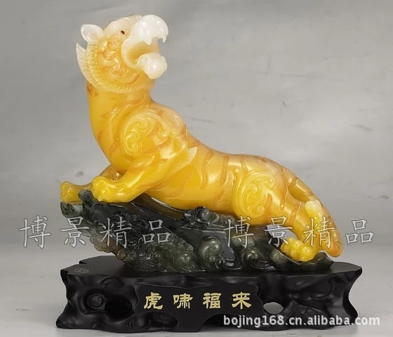 Tigers blessing to - imitation jade crafts resin ornaments gifts |