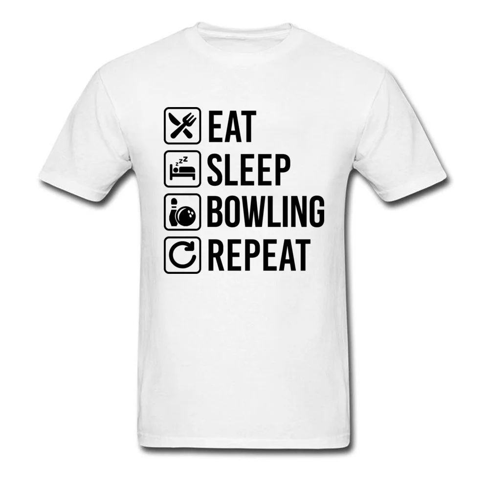 Футболка мужская с надписью Eat Sleep Bowlinger Repeat тенниска Redact лучший подарок для