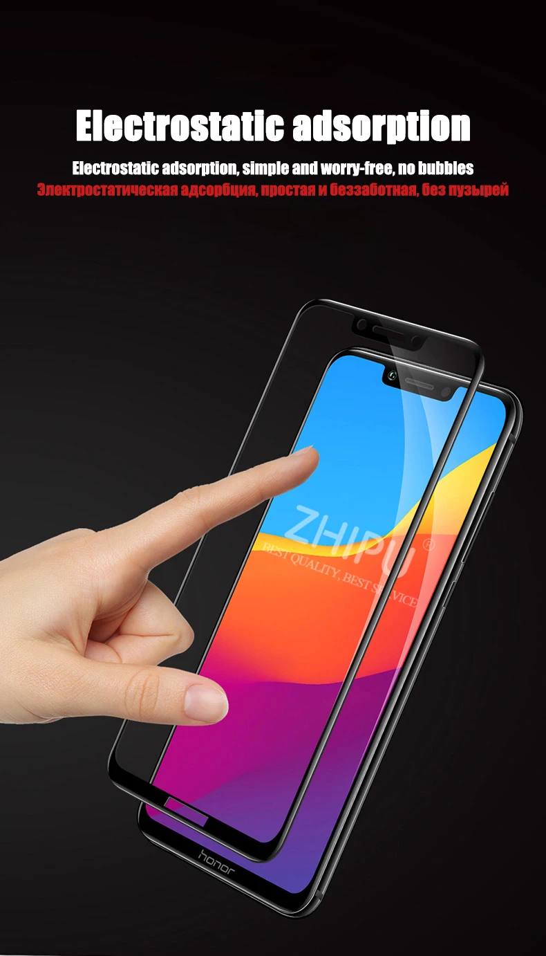 6D закаленное стекло для HUAWEI honor Play 6,3 полное покрытие изогнутая защитная пленка на экран для honor Play Премиум защитное стекло