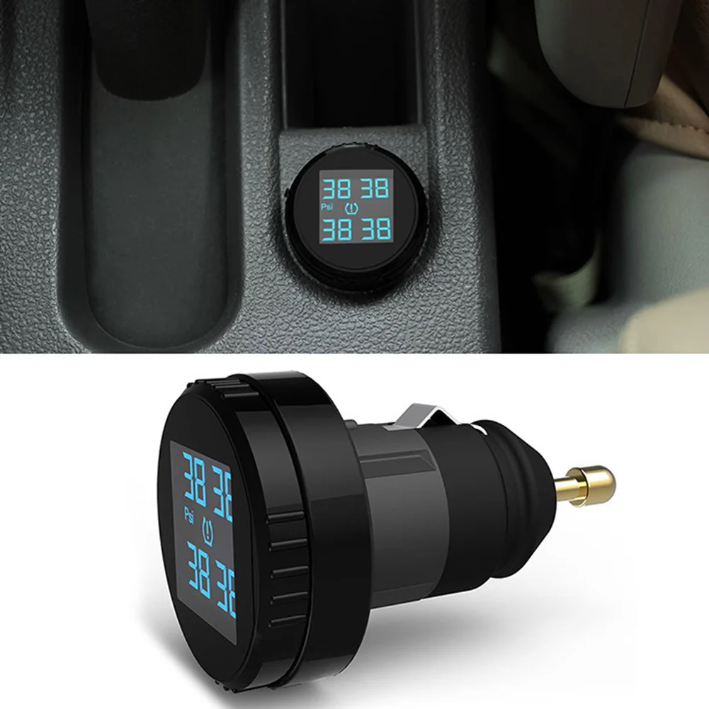 Автомобильный датчик TPMS прикуриватель монитор давления в шинах Универсальный ЖК