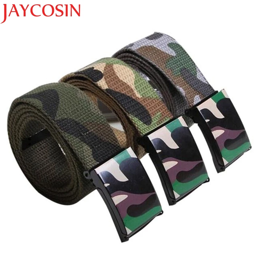 JAYCOSIN Новая мода 1 шт. для мужчин мальчик Армейский Камуфляж полотняный ремень с