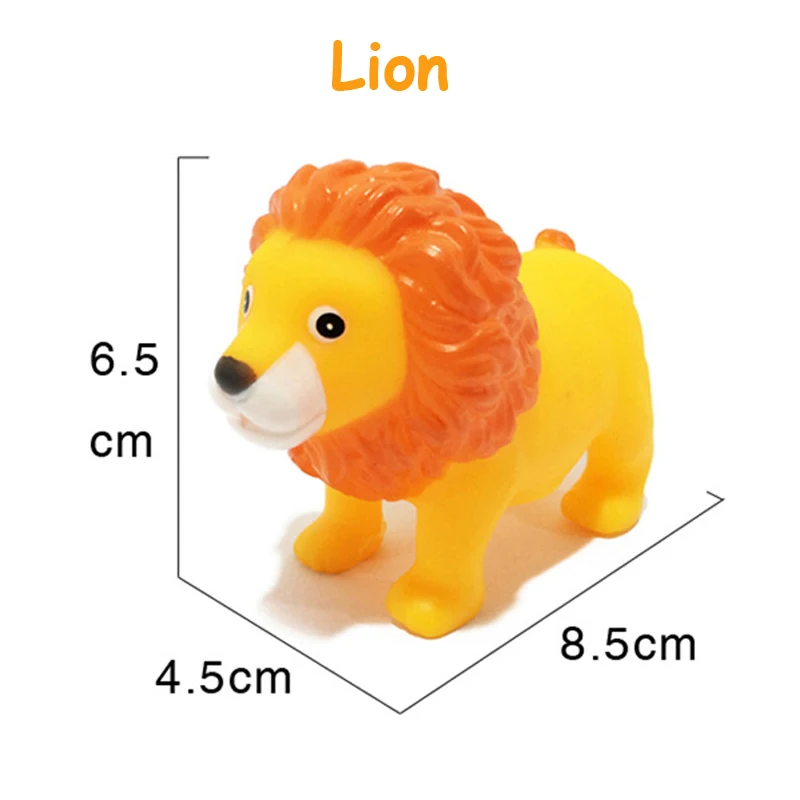 lion 1 шт милые животные мягкие резиновые детские Игрушки для ванны поплавок сжимающий звук ванна, бассейн для детей водные игрушки для детей мальчиков и девочек - Цвет: lion