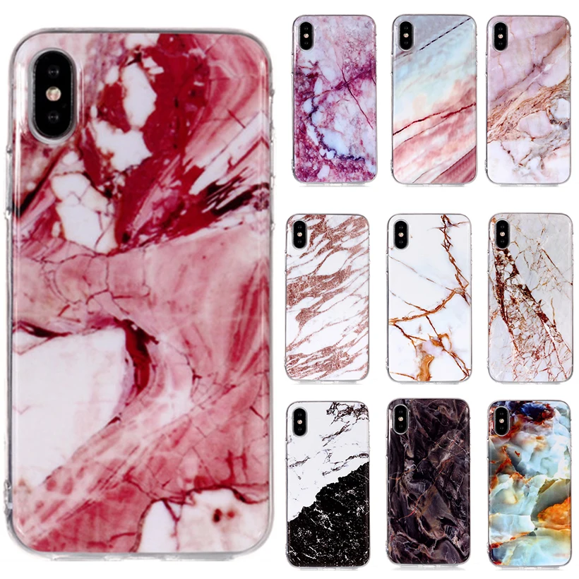 HEMASOLY Case For LG G8 Silicone Luxury Marble Pattern Soft TPU Back Cover |