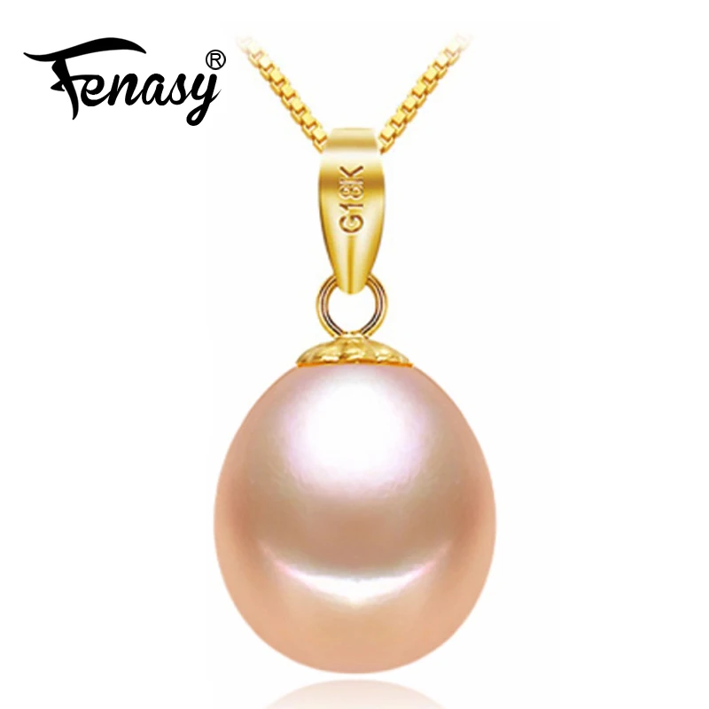 

FENASY 18K золотые жемчужные розовые жемчужные ювелирные ожерелья и подвески для влюбленных Брендовые вечерние жемчужные подвески отправить ...