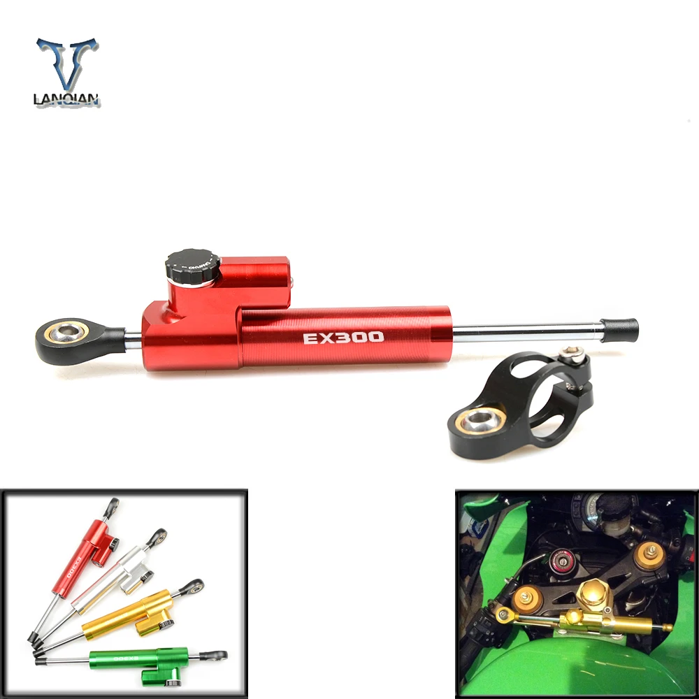 

Универсальный алюминиевый демпфер для мотоцикла, стабилизирующий контроль безопасности для Kawasaki Z300 Z250 Ninja 300R 250R ER6N EX300