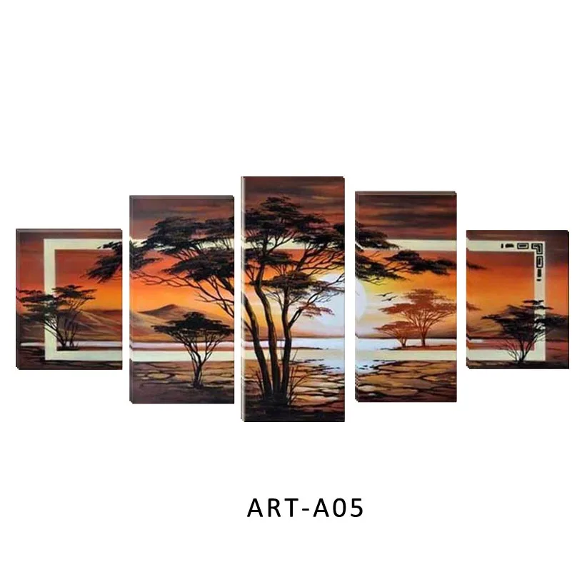 Африканский пейзаж холст ручная работа современная абстрактная картина маслом