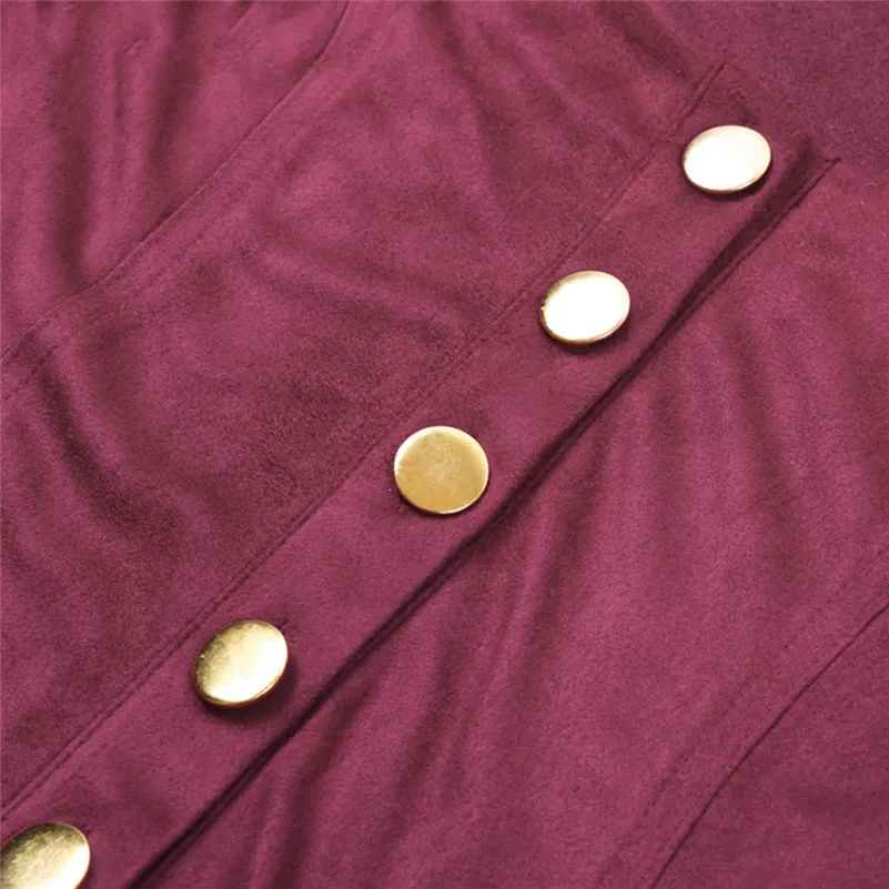 2018 осеннее однотонное повседневное кожаное Замшевое платье женская уличная