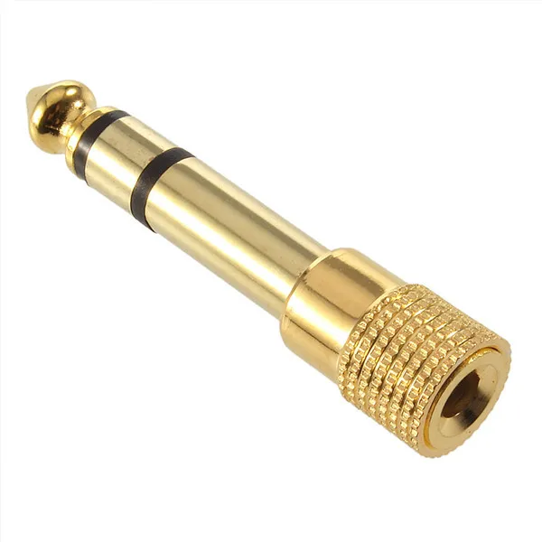 1 шт. аудио адаптер со штекером 6 5 мм и гнездом 1/4 мм|plug 3.5mm|plug 1/4plug 5mm |