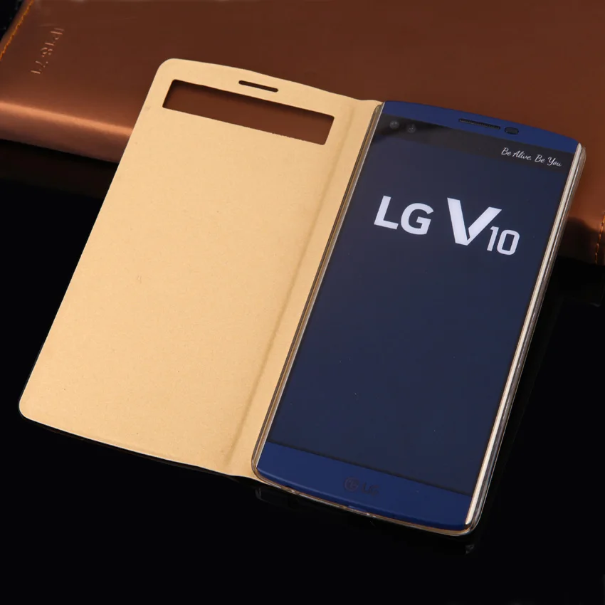 Кожаный чехол портмоне с откидной крышкой для мобильного телефона LG V10 H901 H960 H960A