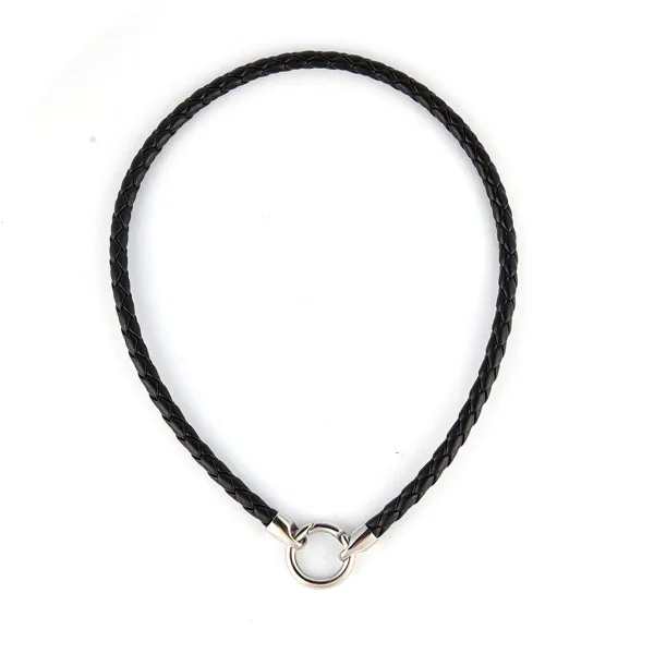 Vinnie Design ювелирное изделие 40 см черное плетеное кожаное ожерелье для монет кулон