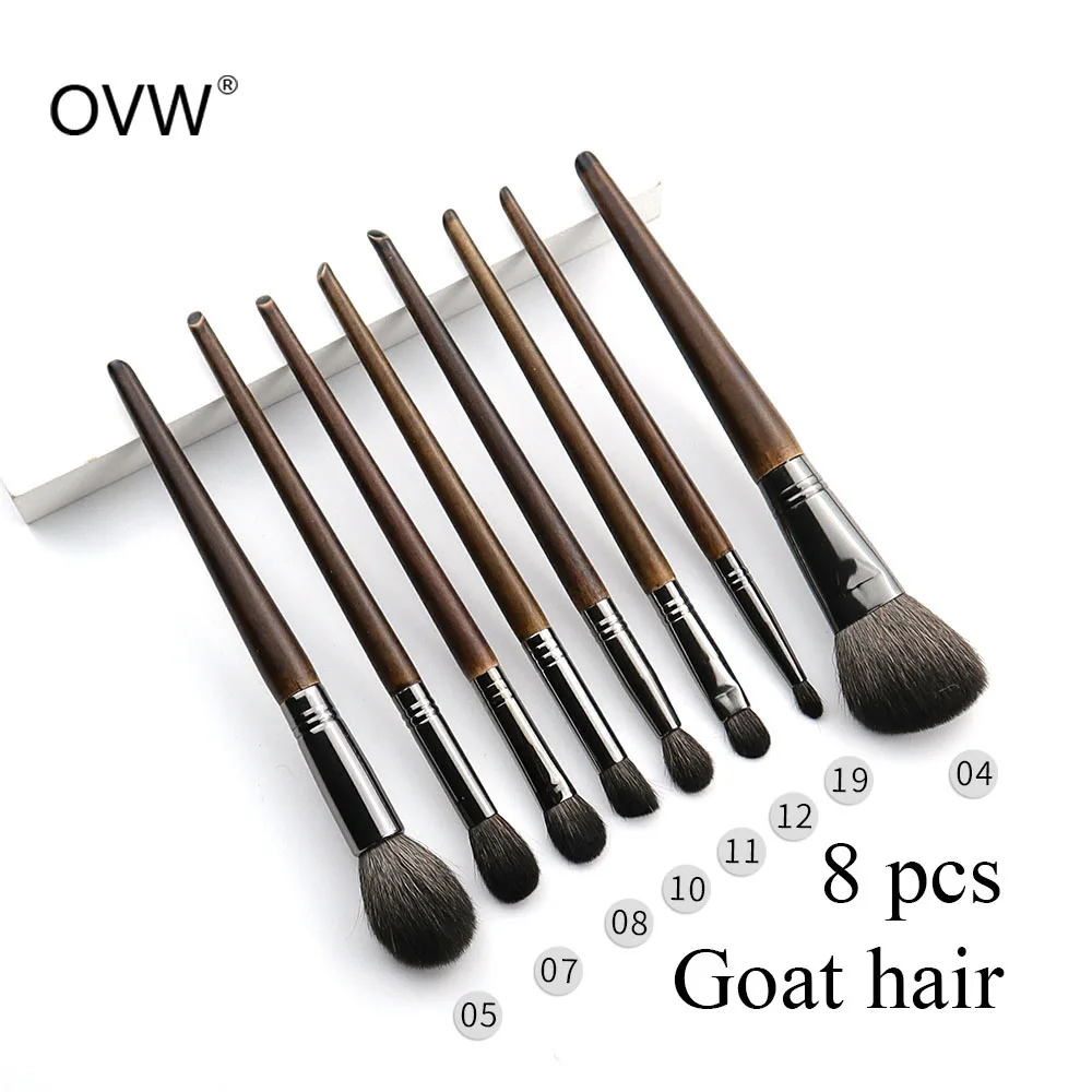 8pcs 457810111219 OVW Pro кисти для макияжа Набор теней для век Пудра карандаш для глаз с ресницами, губами Макияж Кисти Косметический Красота ящик для инструментов, лидер продаж - Handle Color: 8pcs 457810111219
