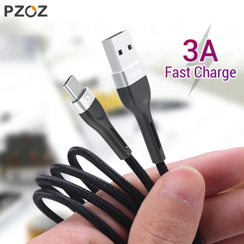 pzoz usb c type c cable fast charging data cord charger usb c for xiaomi redmi note 9s 7 8 9 pro max phone usb c type c cable free global shipping