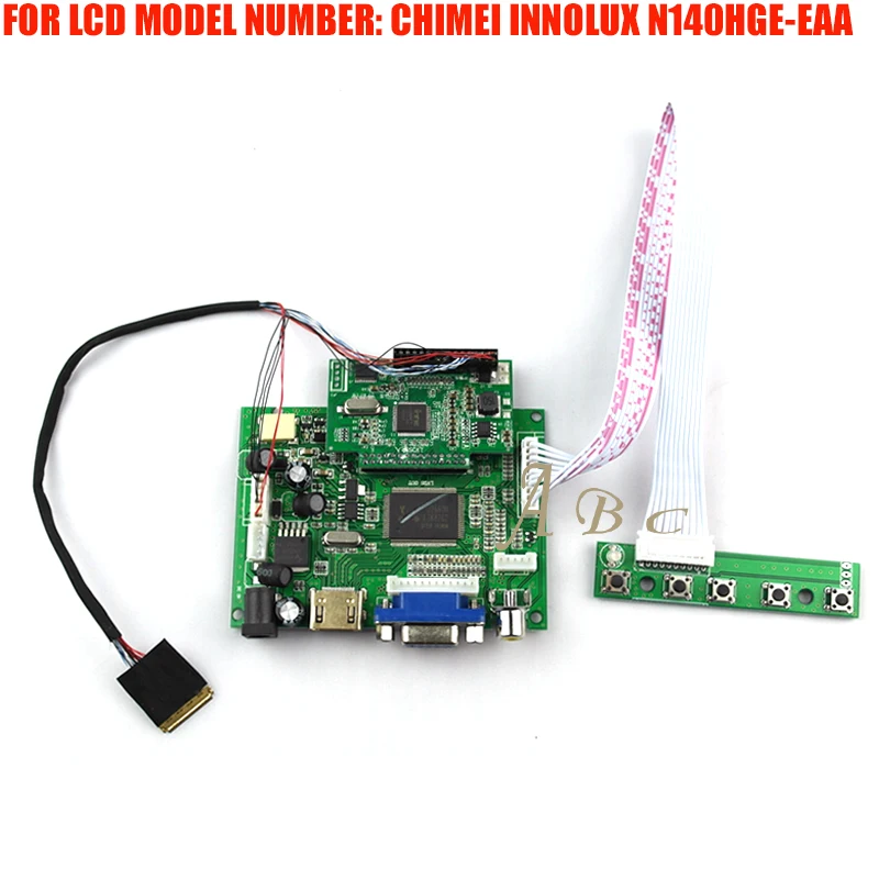 HDMI VGA 2AV светодиодный контроллер комплект платы для chemei INNOLUX N140HGE EAA 14 &quot1920X1080 30Pin EDP