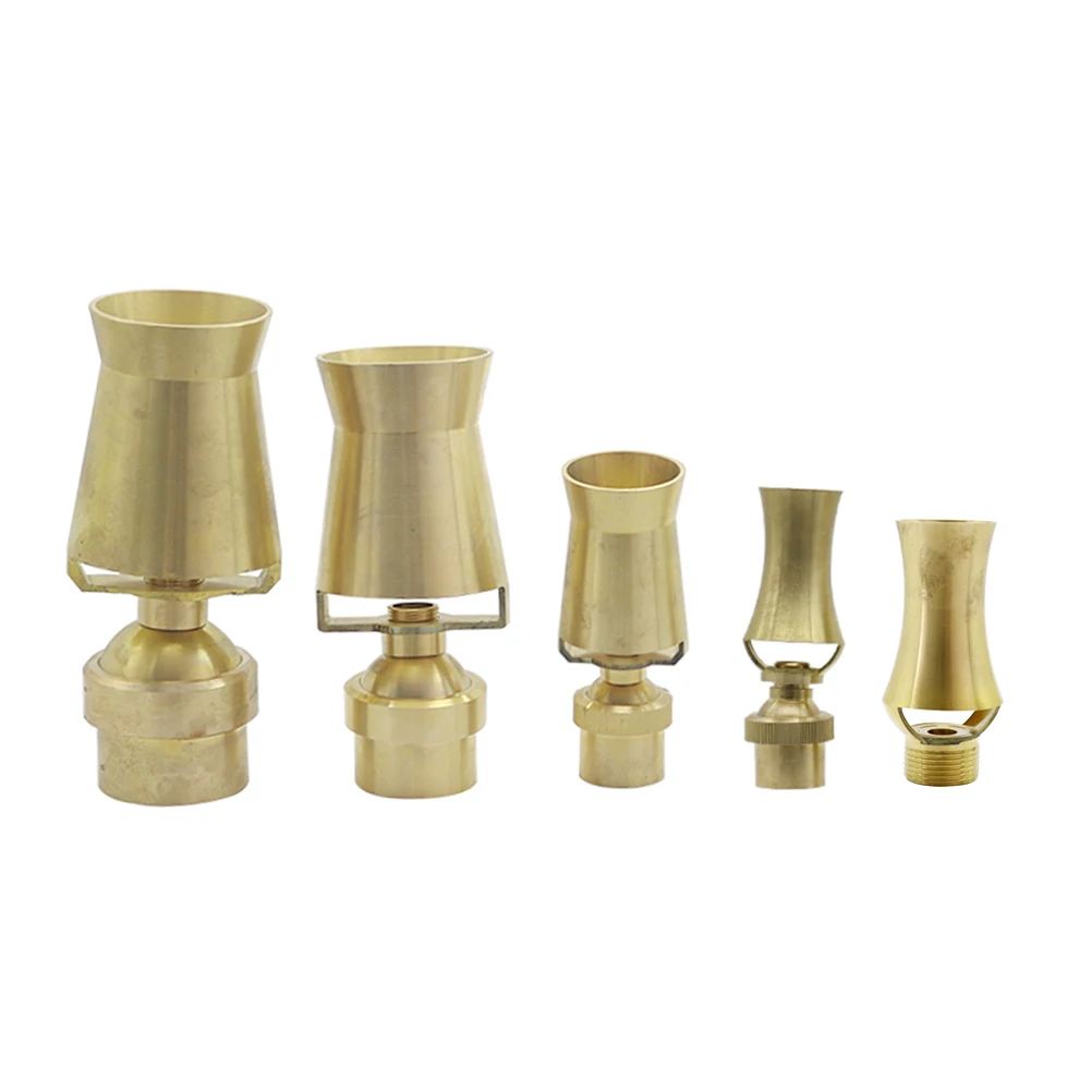 

1Pc 1/2" 3/4" 1" 1.5" 2" Ornamental Brass Air-Blended Bubbling Jet Fountain Multi-direction Inner Thread Ice Tower Cedar Nozzles