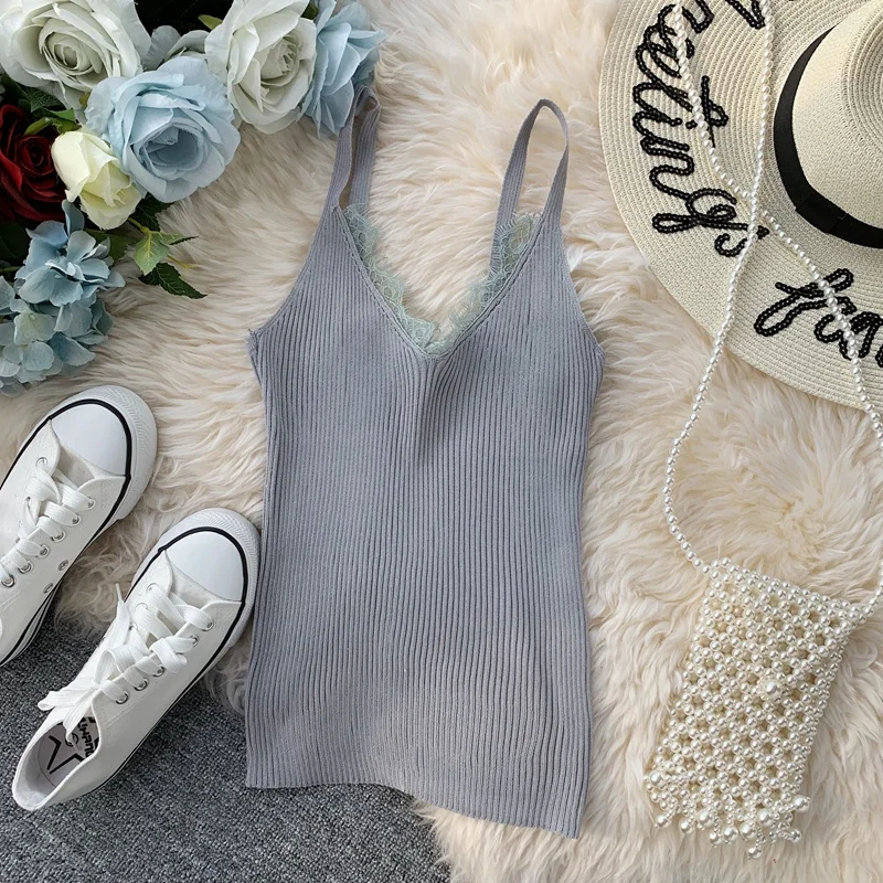 ALPHALMODA, летний кружевной лоскутный женский сексуальный вязаный жилет, однотонный тонкий пуловер, Женский топик