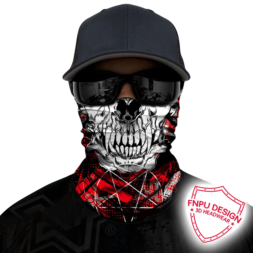 Model 1 Face Shield BJMOTO тренд мотоциклетная ветрозащитная бандана шарф Волшебная многофункциональная полумаска для лица Балаклавы сноуборд шейный шапки, шарфы - Цвет: Model 1 Face Shield