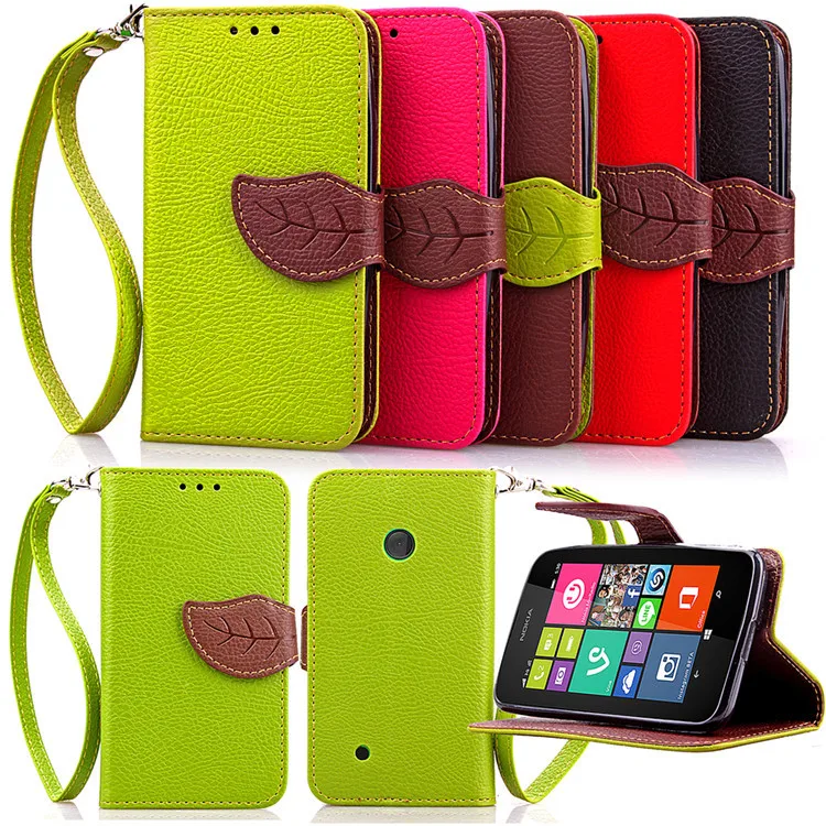 Лист дизайн бумажник кожа флип case обложка для microsoft nokia lumia n530 случаи сотового