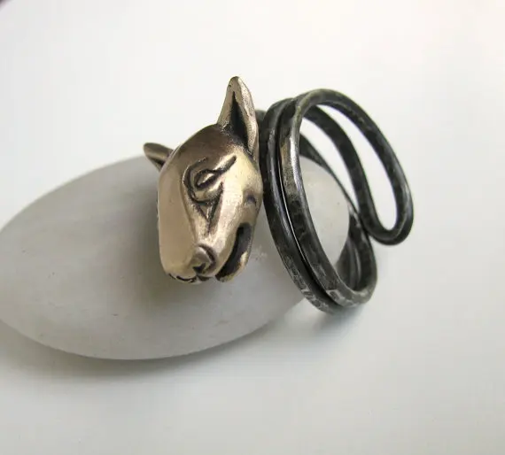 Оптовая продажа модное регулируемое двухуровневое кольцо с изображением