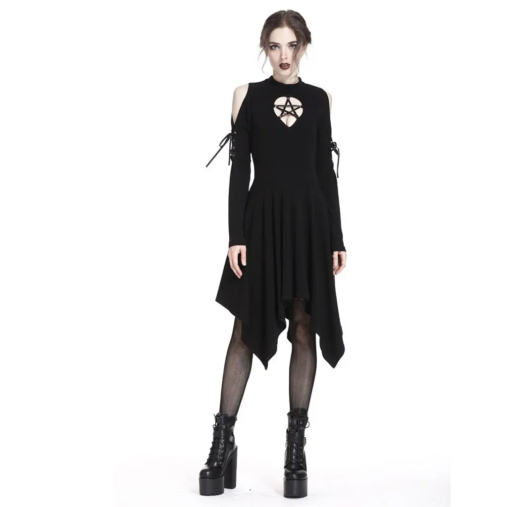 Платье Darkinlove женское ассиметричное Peekaboo Goth DW233|Женские платья| |