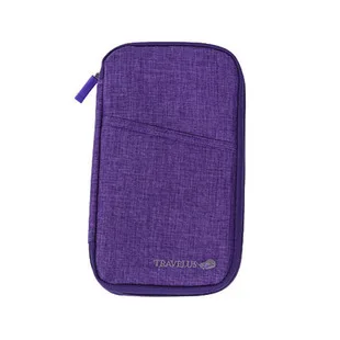 Purple Многофункциональный дорожный кошелек большой емкости Обложка на паспорт документы держатель для карт 7 цветов Браслет клатч паспорт Органайзер чехол - Цвет: Purple