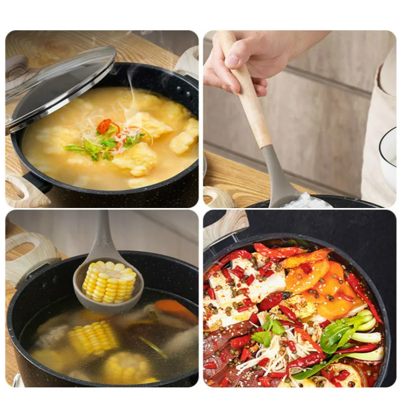 Thickened Aluminum alloy Cooking Pot With Glass Cover 24cm Diameter Dual Handles Cookware non-stick Soup & Stock Pots mx4121109 | Дом и сад