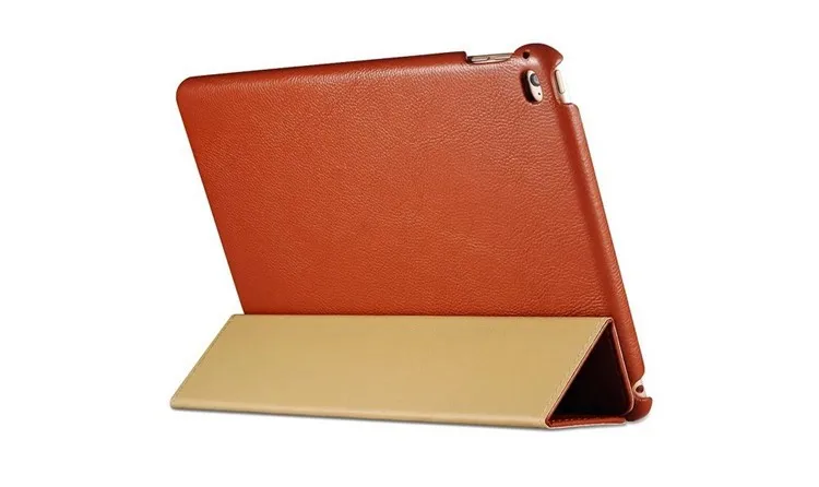 Чехол для ipad air 2, роскошный чехол из натуральной кожи для ipad air2, Модный чехол с текстурой личи для ipad air 2, черный, коричневый, розовый