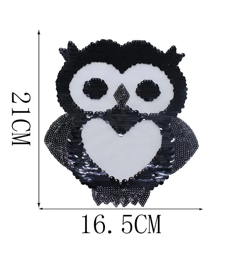 2018 NEW owl Reversible Change color Sequins Sew On Patches for clothes DIY Patch Applique Bag Clothing Coat Sweater Crafts | Дом и сад