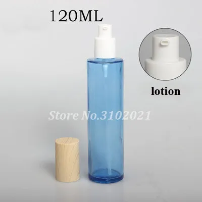 2/8 шт. 20 Вт, 30 Вт, 50 г синий Стекло DIY баночка для крема, комплект 20 Вт, 30 Вт, 40/60/80/100/120 мл пустой распылитель форсунки/Эмульсия Пресс в бутылке насосе ABS Кепки - Цвет: 120ML