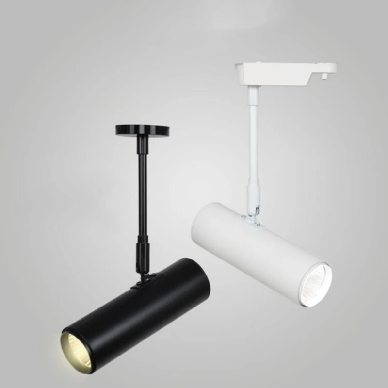 Free Shipping 20W 30W COB LED Track Light Rail Spotlights Leds Tracking Fixture Spot Lights Bulb Surface Mounted Led Down Lamp | Лампы и