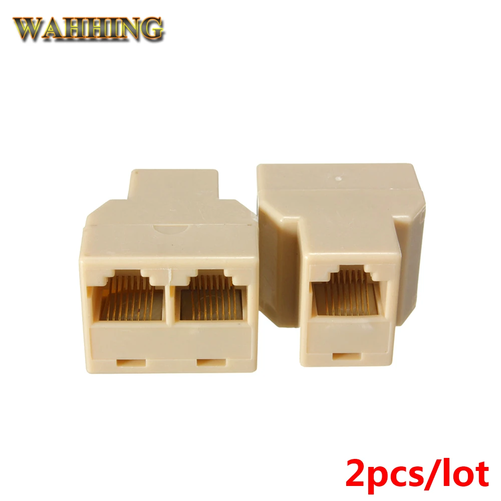 

2pcs Portable RJ45 Two Way Splitter Connector CAT5 CAT6 Ethernet Splitter Adapter Network RJ45 modular plug for Computer HY205