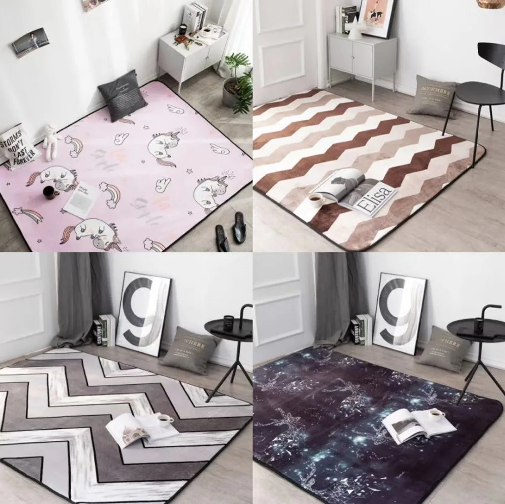 Мультфильм дети многоразмерные ковры детская спальня ползать коврик Детская
