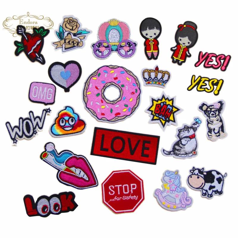 Новое поступление 10 шт. нашивки с вышитыми цветами в виде автомобиля принцессы