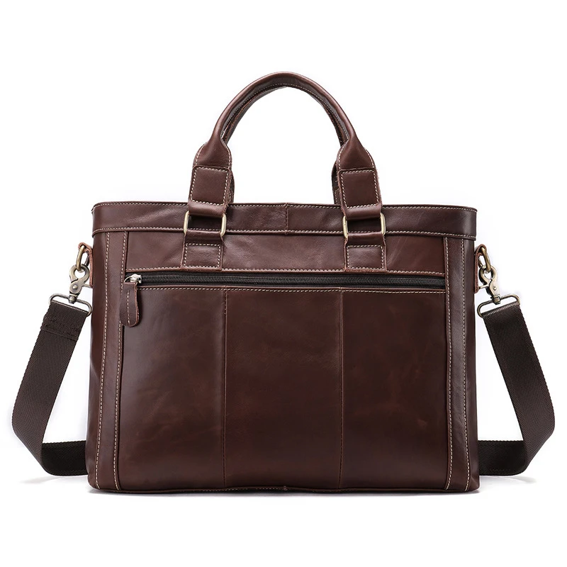 Портфель мужской из натуральной воловьей кожи роскошный чемоданчик на плечо