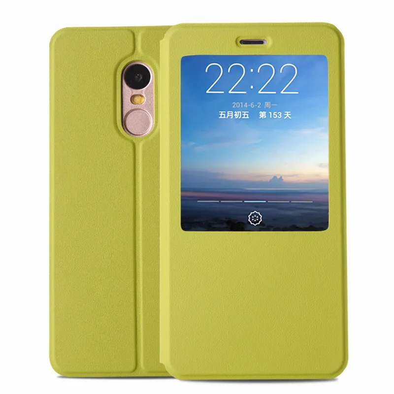 Новый Модный чехол из искусственной кожи для Xiaomi Redmi Note 4 4X умный автоматический с