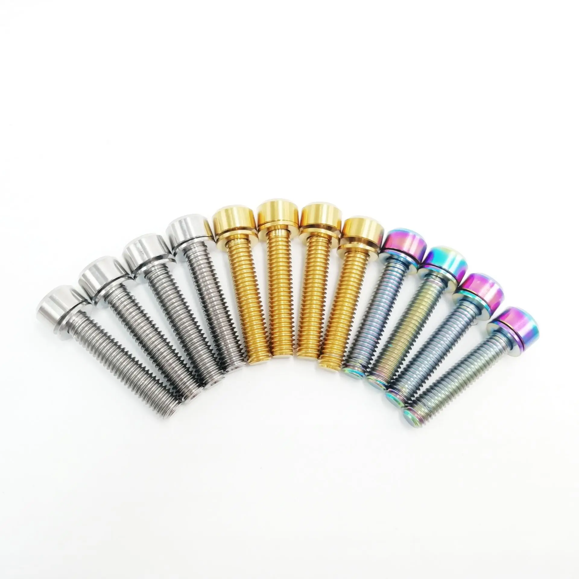 4pcs/lot Colorful M6x30mm Titanium Ti Bolt Stigma Head Hex Allen Socket Screw Bicycle Screws for Headset with washer | Обустройство