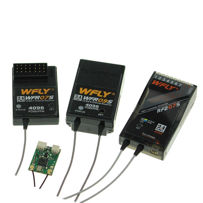 2,4G WFLY приемник WFR04S WFR06S WFR07S WFR09S WBUS RF201S RF207S PPM/PCMS для дистанционного управления для радиоуправляемого дрона
