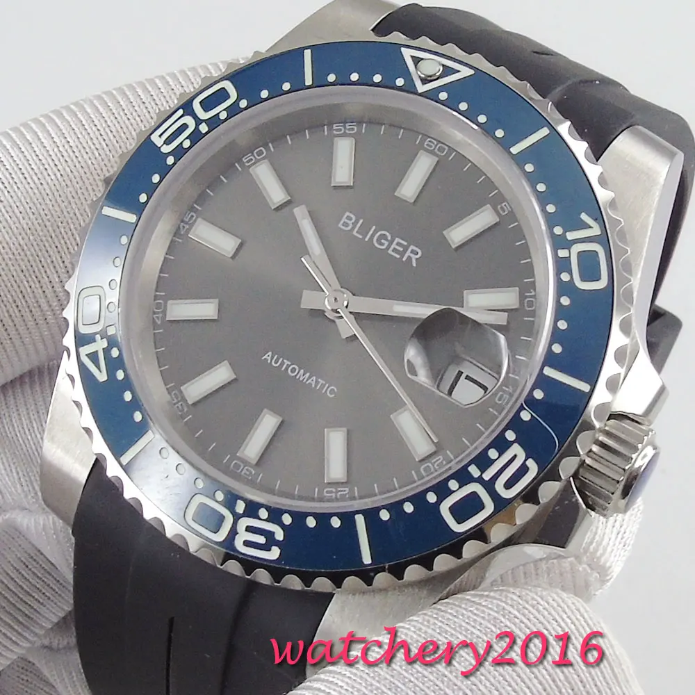 Часы мужские с сапфировым стеклом и циферблатом 40 мм|Мужские механические часы| |