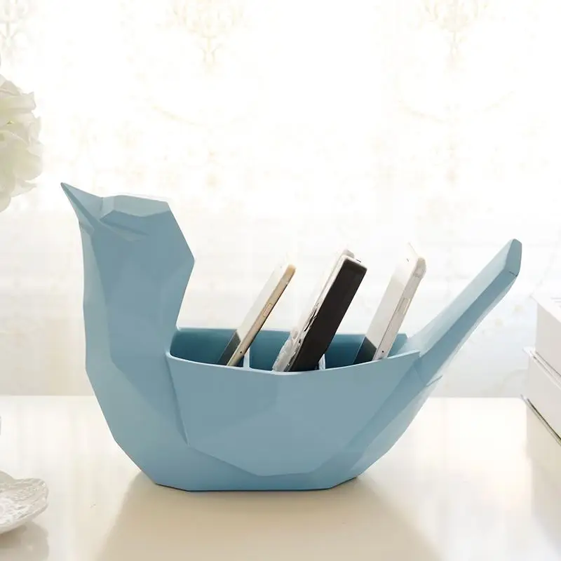 Контейнер для хранения с птицами в оригами статуэтка геометрическое животное