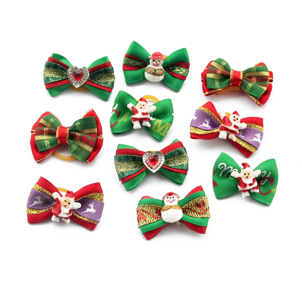 50 шт./100 шт. ручной работы Рождественский собачки и бантиком фестиваль для стрижки