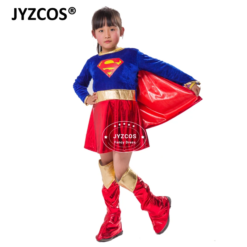 JYZCOS детские маскарадные костюмы для девочек супердевушки костюм Одежда