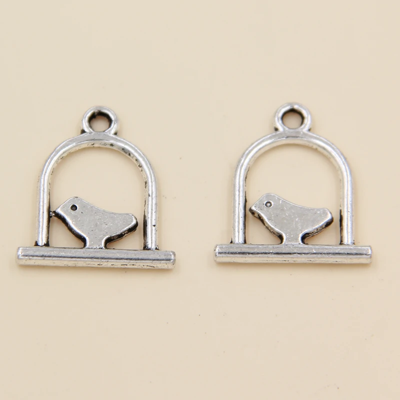 Оптовая продажа 55 шт тибетские серебряные подвески для птиц 15.5x18 мм|Шармы| |