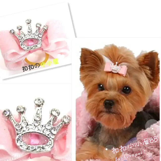 Банты для шерсти собак ручной работы Бутик ленты волос домашних животных стразы