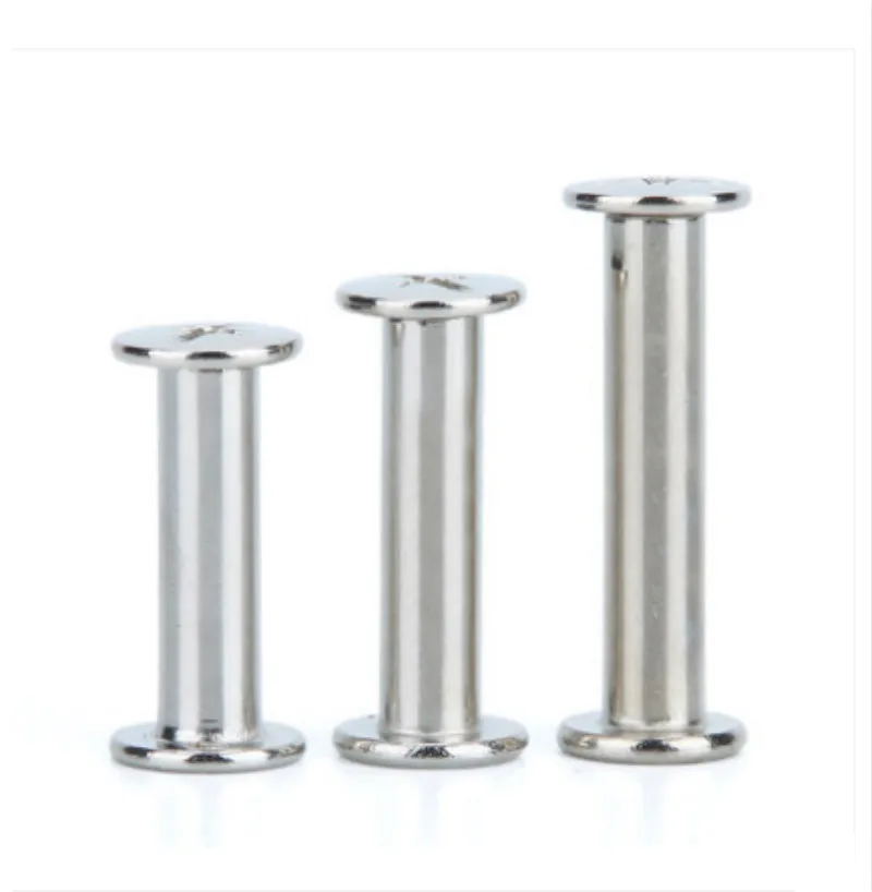10PCS M5 Account Book Screw Nickel Plated Mother Rivet Album Butt Screw Recipe Pin
