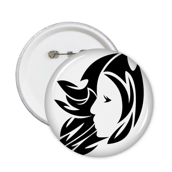 Значки для Лев и лев Gemini Овен Водолей весы Телец Стрелец рак дева значок с круглым