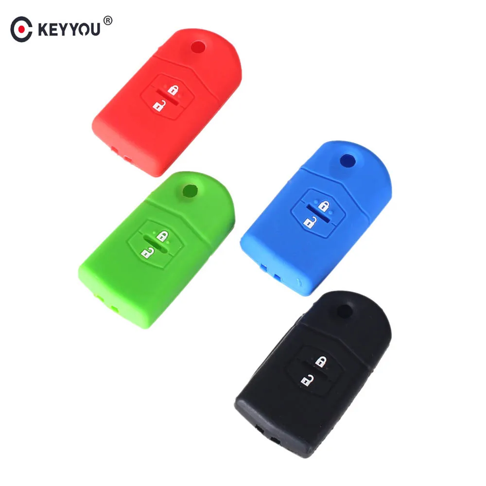 Силиконовый чехол KEYYOU для автомобильного ключа брелок Mazda M2 3 5 M6 8 скоростей с