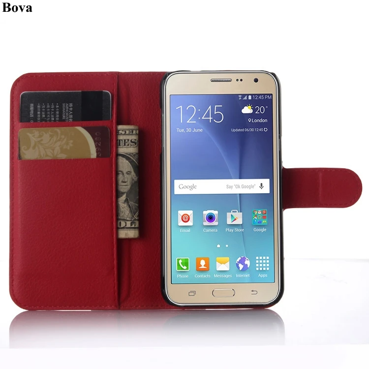 Red JFCZY Кожаный чехол-книжка в стиле ретро для samsung Galaxy J2 J200F J200G, защитный чехол с отделением для денег, чехол с магнитной застежкой - Цвет: Red JFCZY