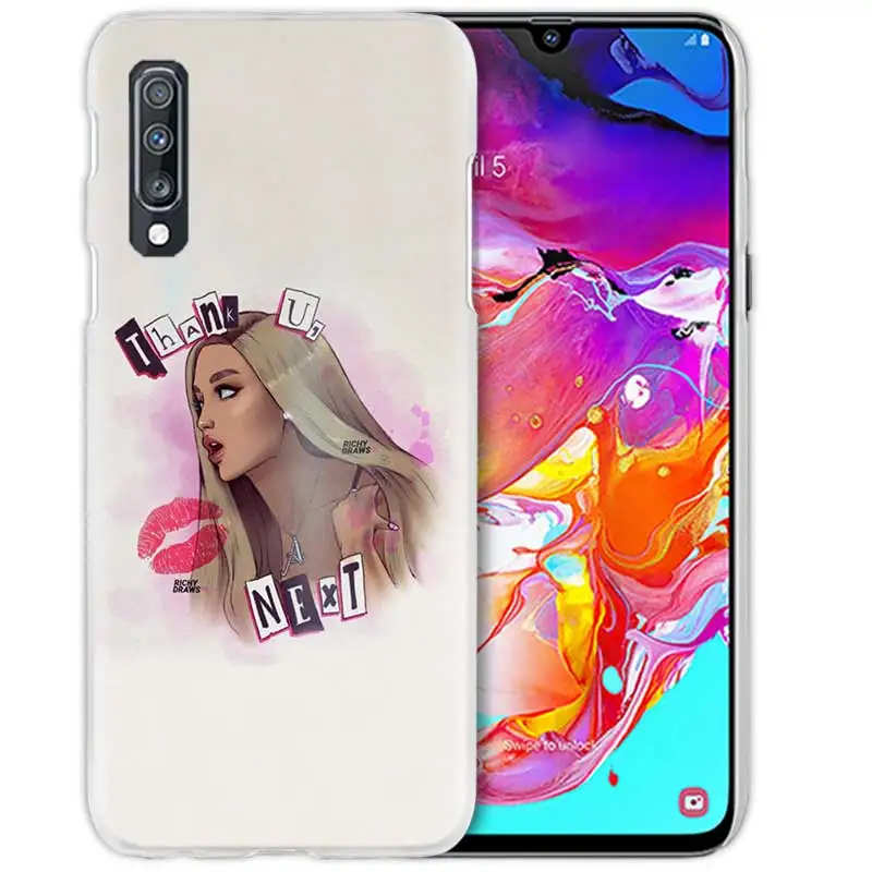 Благодарим Вас следующий Ариана Гранде чехол для samsung Galaxy M40 A50 A80 A70 A60 A40 A30 A20e A10 J4 J6 плюс J8 жесткий чехол из ПК для телефона - Цвет: 02