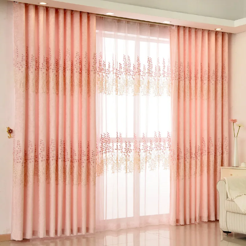 Европейский стиль синель свежая розовая принцесса ветер рельеф вышивка тени