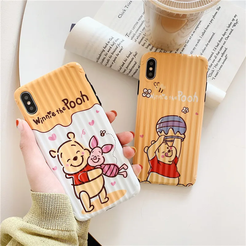 Милый мультфильм милый медведь чемодан телефон чехол для iPhone 6 6s 7 8 plus X XS MAX XR слон с крыльями силиконовый чехол Fundas