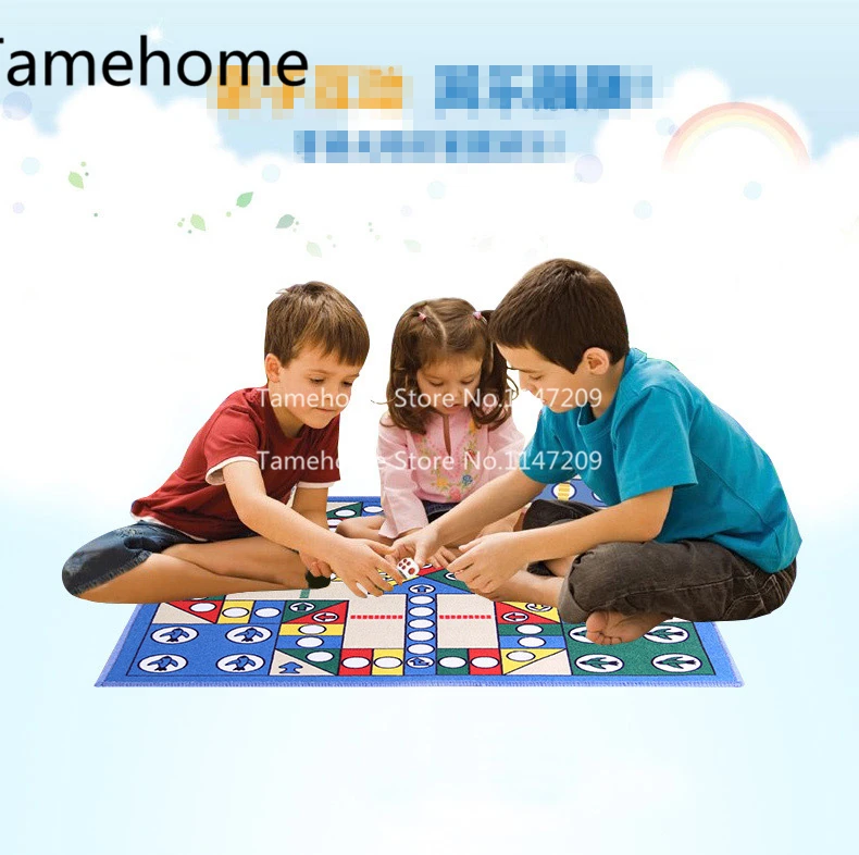 Образовательный Летающий шахматный коврик NiceRug детский игровой для самолета